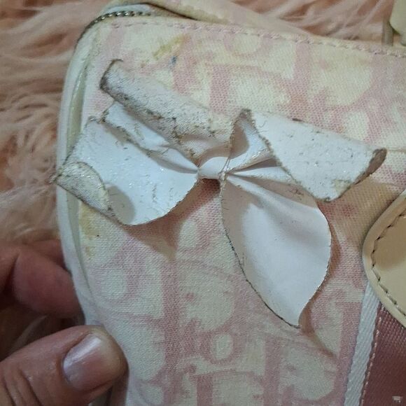 Christian Dior Trotter Y2K John Galliano Girlie White & Pink Small Satchel - Picture 2 of 14